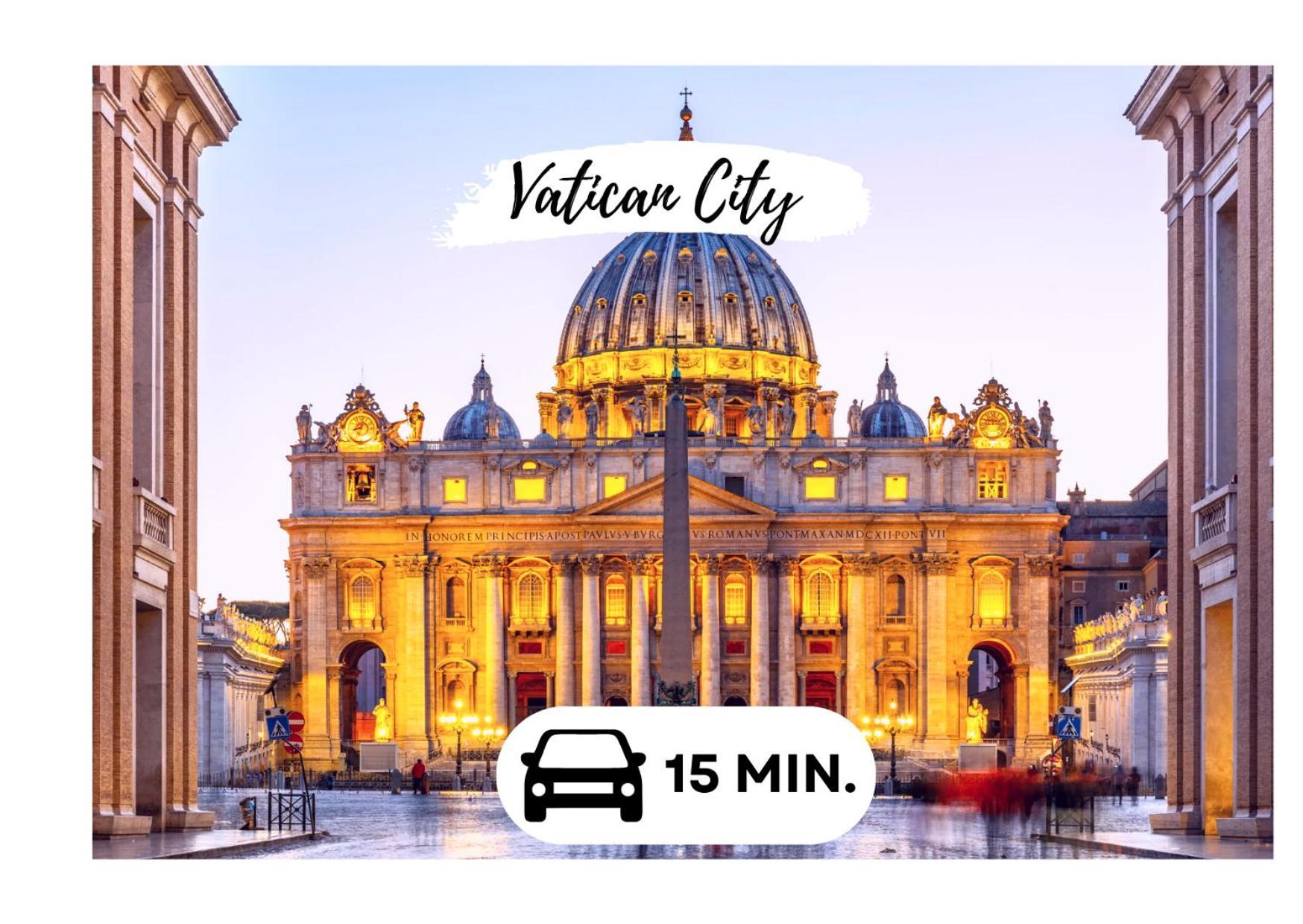 15 Min From The Vatican Wi-Fi And Garden Zewnętrze zdjęcie
